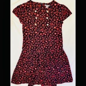 Hartstrings Heart Button Short Sleeve Dress And Matching Leggings Girls Size 10